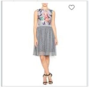 Floral Sleeveless Tulle Dress SZ S